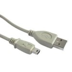 Cablu PC; USB 2.0 A M la mini-USB M; 1.8m.